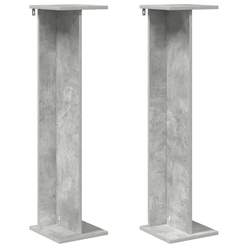 Augalų stovas 2 pcs Betono Pilka 25 x 25,5 x 100,5 cm