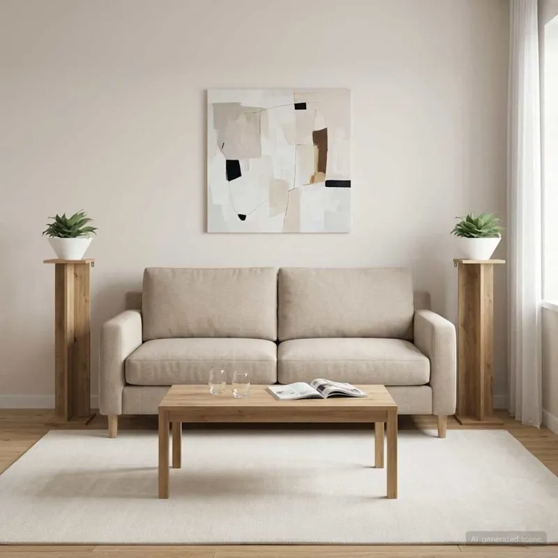 Augalų stovas 2 pcs Amatinė Ąžuolas 25 x 25,5 x 100,5 cm