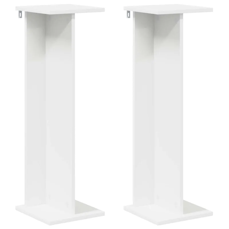 Augalų stovas 2 pcs Baltas 25 x 25,5 x 80,5 cm Dirbtinė mediena