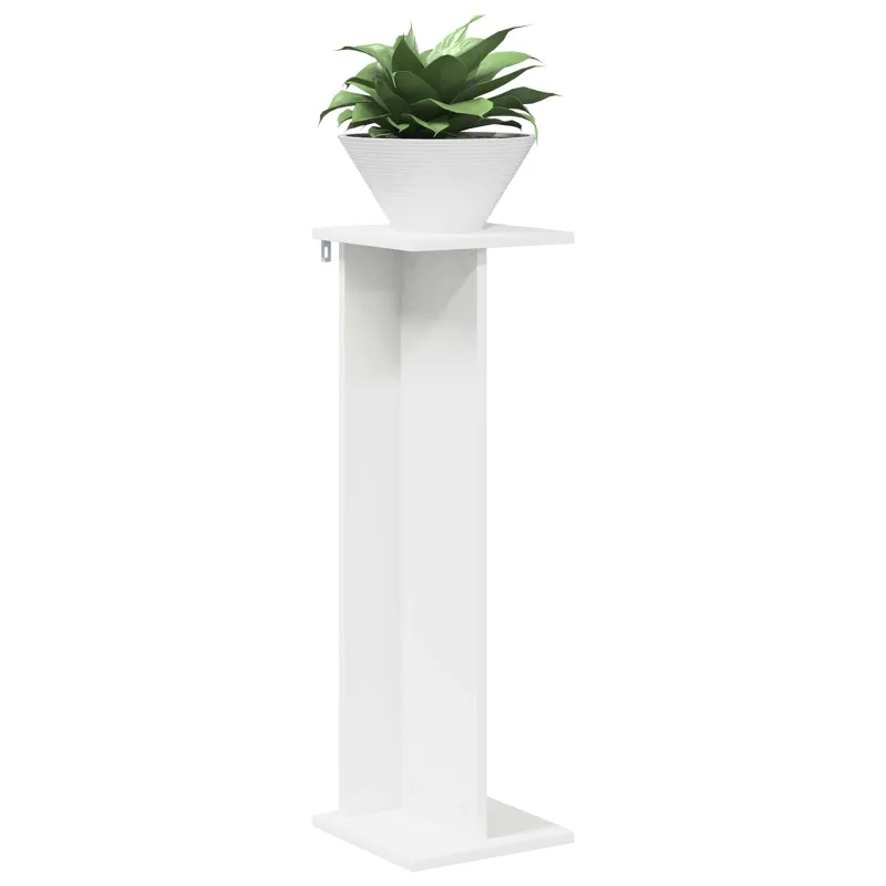 Augalų stovas 2 pcs Baltas 25 x 25,5 x 80,5 cm Dirbtinė mediena
