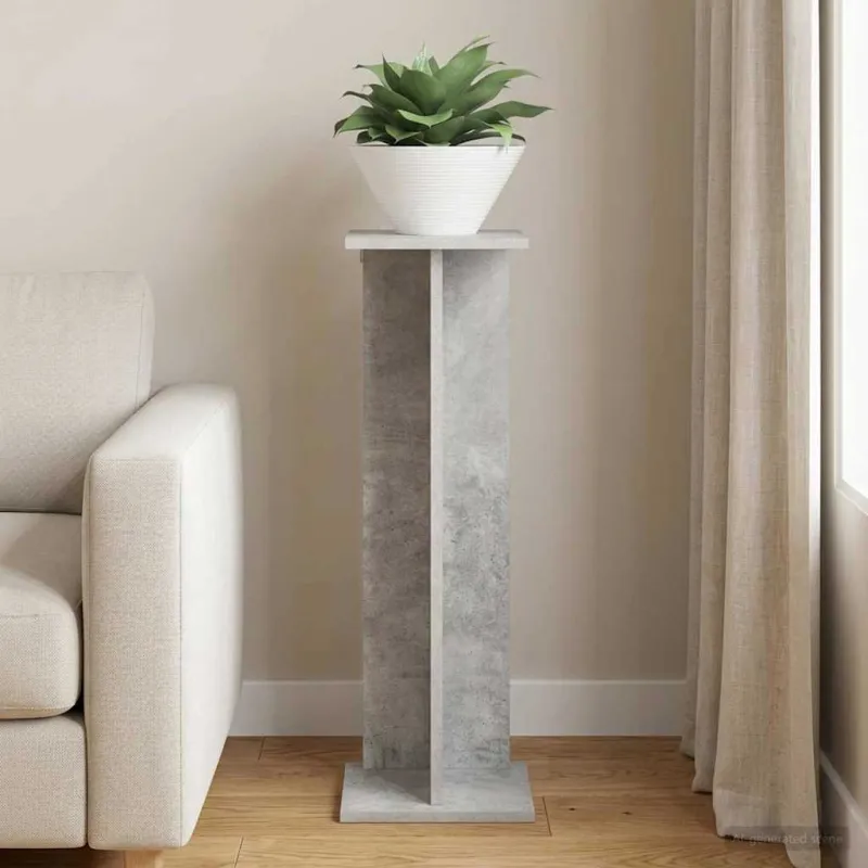 Augalų stovas Betono Pilka 25 x 25,5 x 80,5 cm Dirbtinė mediena