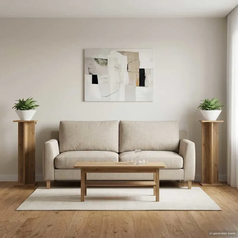 Augalų stovas 2 pcs Amatinė Ąžuolas 25 x 25,5 x 80,5 cm