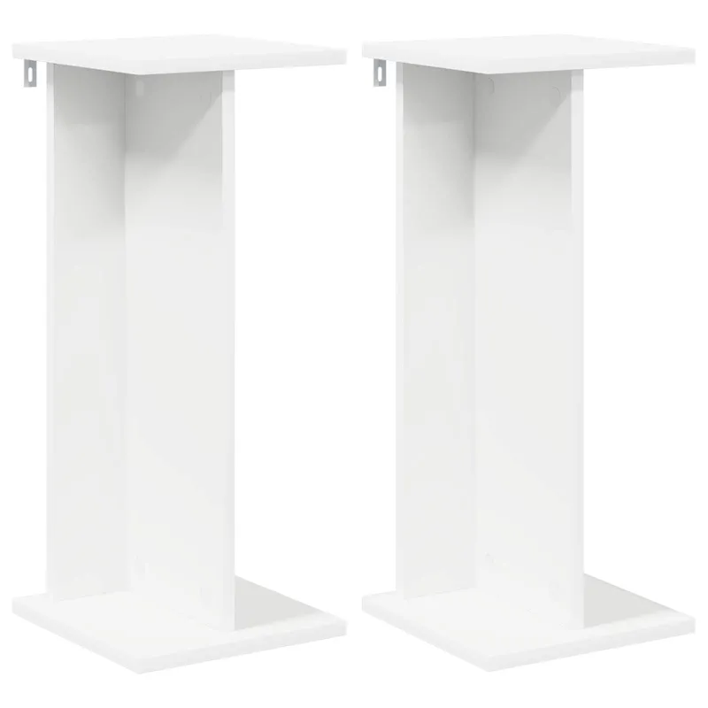 Augalų stovas 2 pcs Baltas 25 x 25,5 x 60,5 cm Dirbtinė mediena