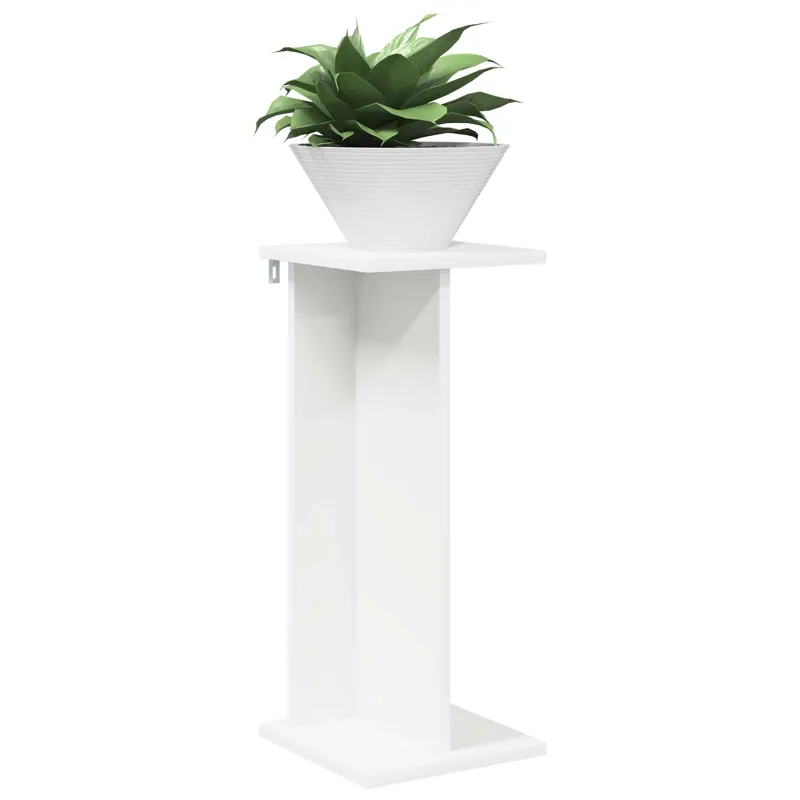 Augalų stovas 2 pcs Baltas 25 x 25,5 x 60,5 cm Dirbtinė mediena