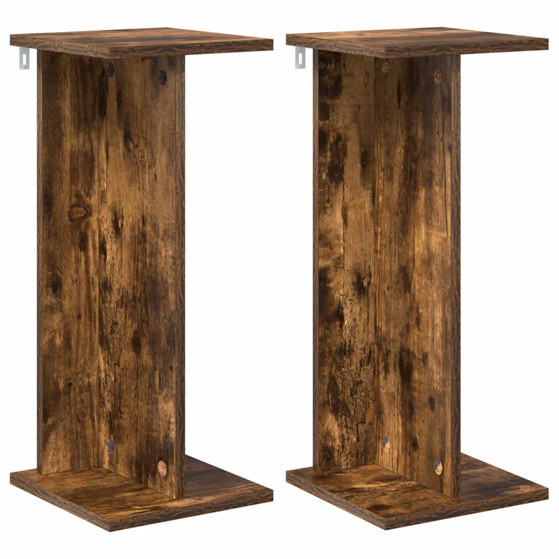 Augalų stovas 2 pcs Rūkytas Ąžuolas 25 x 25,5 x 60,5 cm
