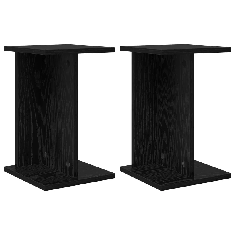 Augalų stovas 2 pcs Juodas Ąžuolas 25 x 25,5 x 40,5 cm