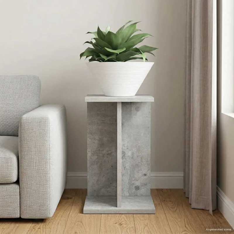 Augalų stovas Betono Pilka 25 x 25,5 x 40,5 cm Dirbtinė mediena