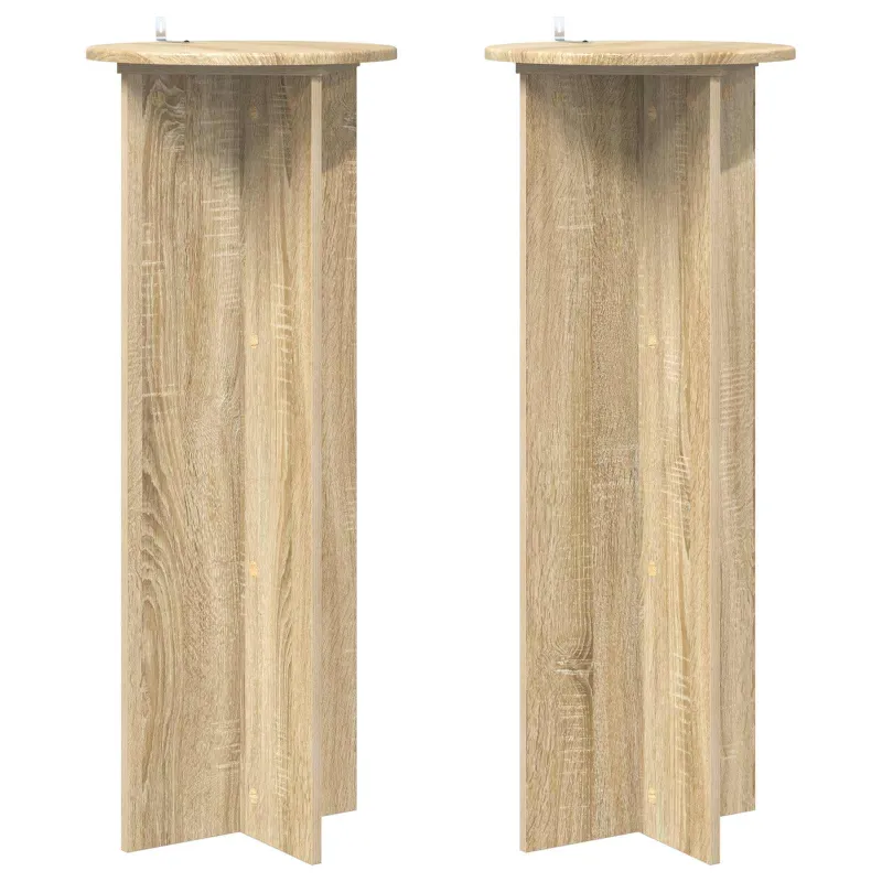 Augalų stovas 2 pcs Sonoma ąžuolas Ø40 x 100 cm