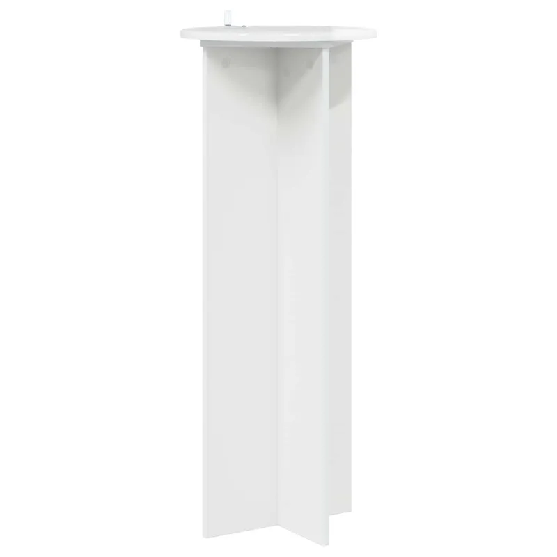 Augalų stovas 2 pcs Itin blizgi balta Ø40 x 100 cm
