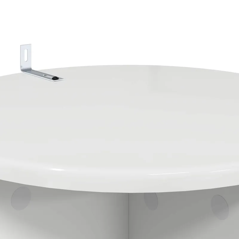 Augalų stovas 2 pcs Itin blizgi balta Ø40 x 100 cm