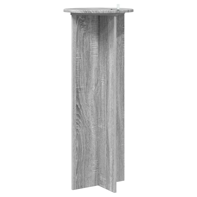 Augalų stovas 2 pcs Pilka sonoma ąžuolo Ø40 x 100 cm