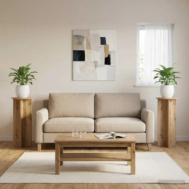 Augalų stovas 2 pcs Artisano ąžuolo Ø40 x 100 cm