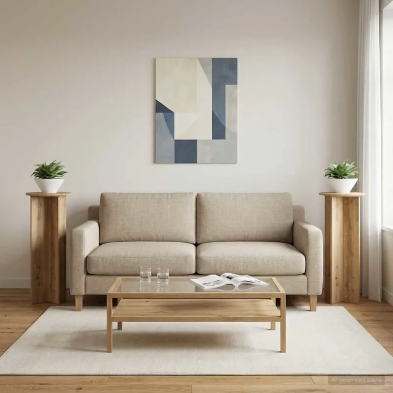 Augalų stovas 2 pcs Artisano ąžuolo Ø40 x 100 cm