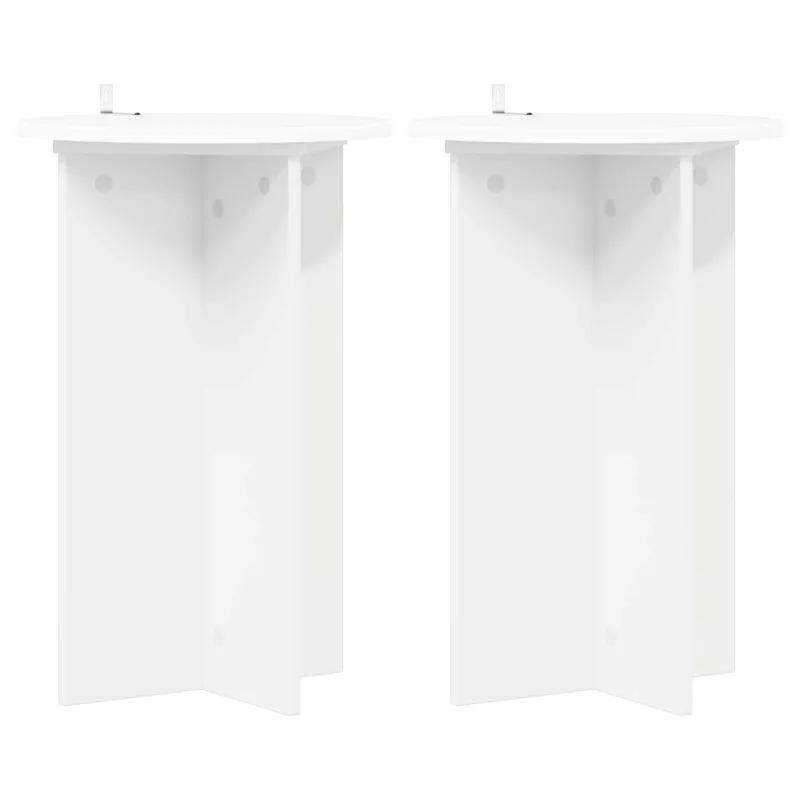 Augalų stovas 2 pcs Balta Ø40 x 60 cm Apdirbta mediena