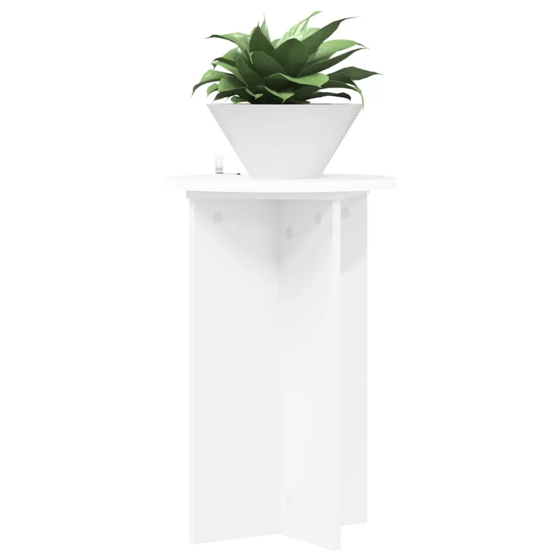 Augalų stovas 2 pcs Balta Ø40 x 60 cm Apdirbta mediena