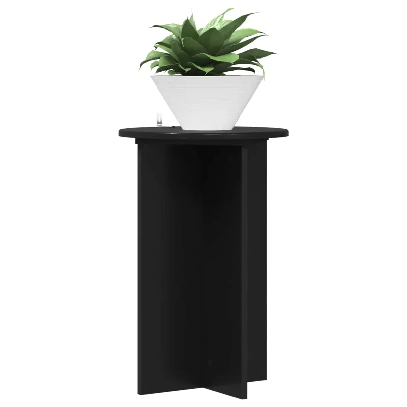 Augalų stovas 2 pcs Juoda Ø40 x 60 cm Apdirbta mediena