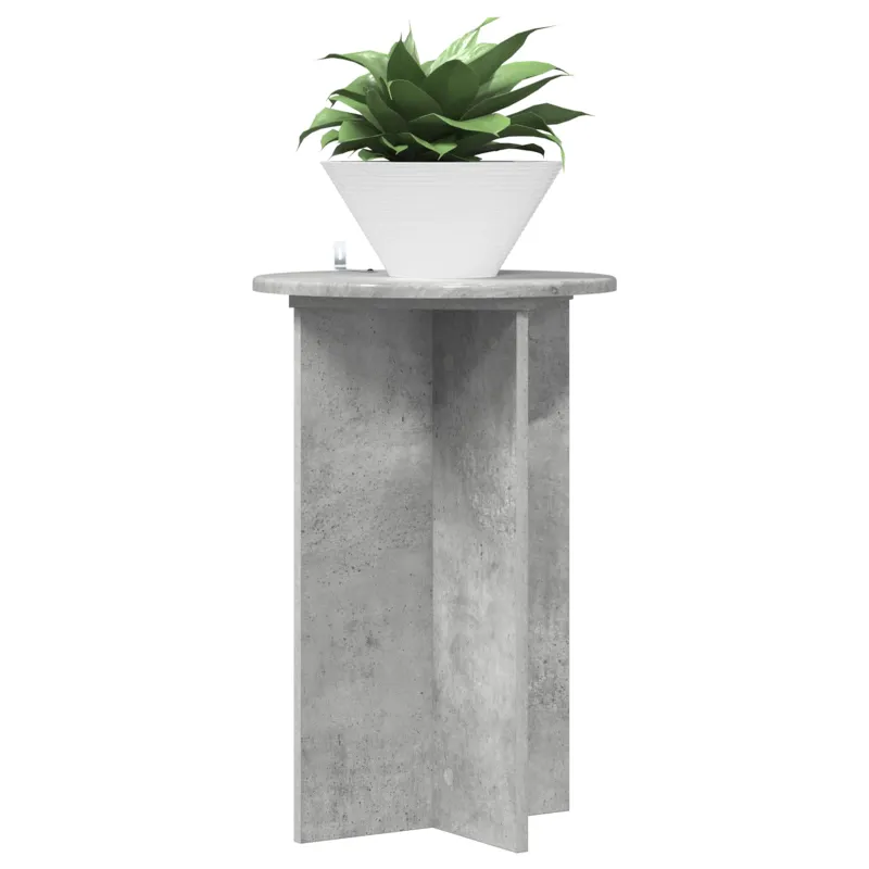 Augalų stovas 2 pcs Betono pilka Ø40 x 60 cm Apdirbta mediena