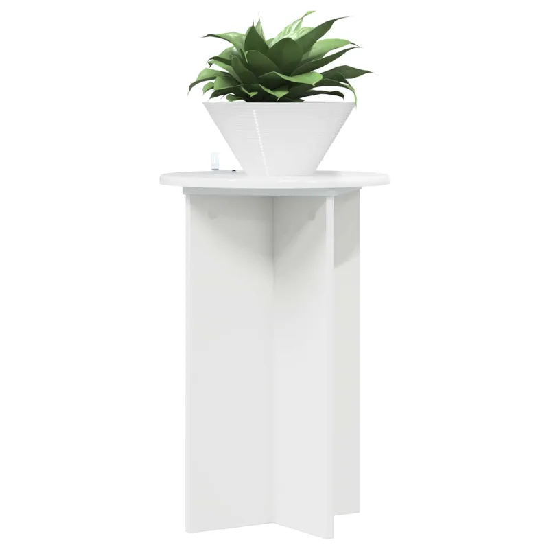 Augalų stovas 2 pcs Itin blizgi balta Ø40 x 60 cm