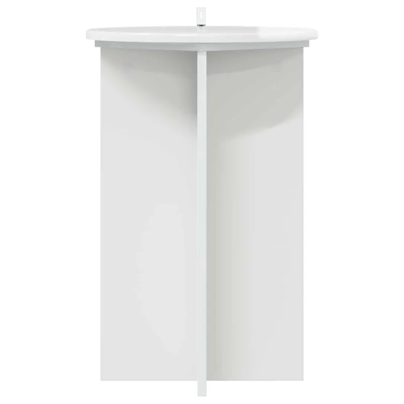 Augalų stovas 2 pcs Itin blizgi balta Ø40 x 60 cm