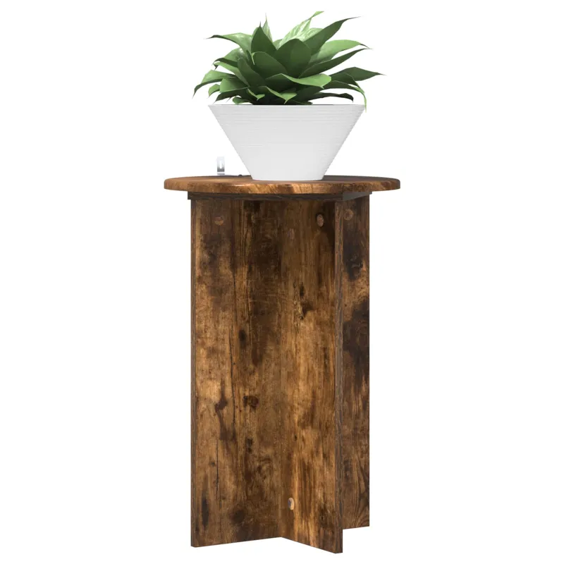 Augalų stovas 2 pcs Dūminio ąžuolo Ø40 x 60 cm Apdirbta mediena
