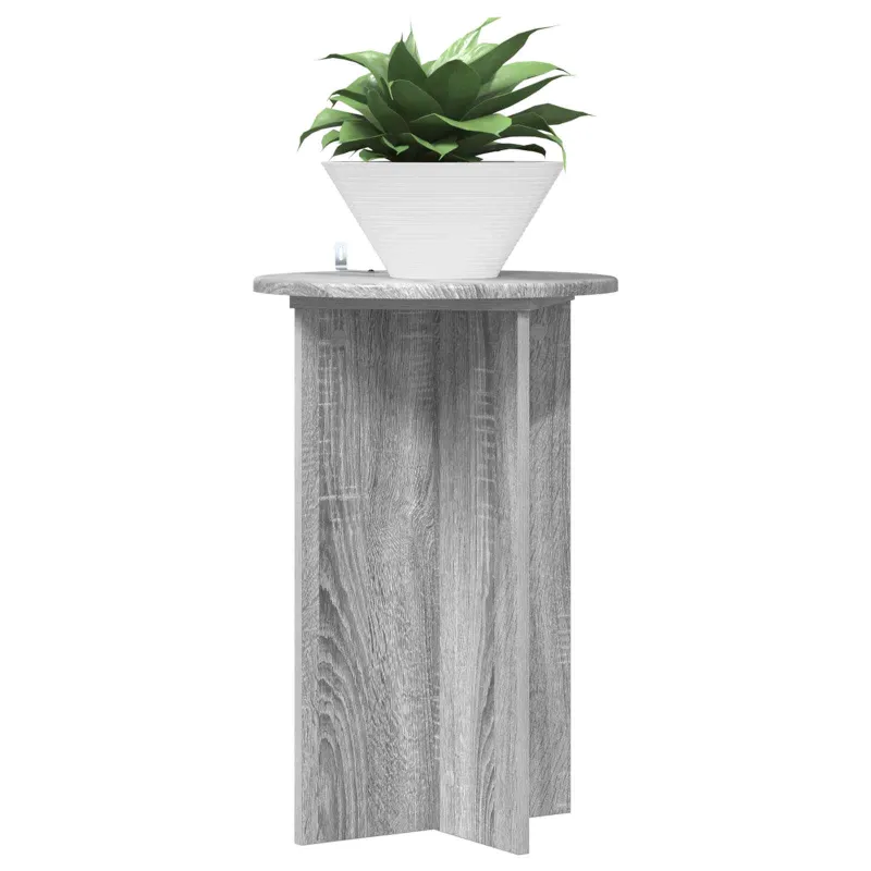 Augalų stovas 2 pcs Pilka sonoma ąžuolo Ø40 x 60 cm