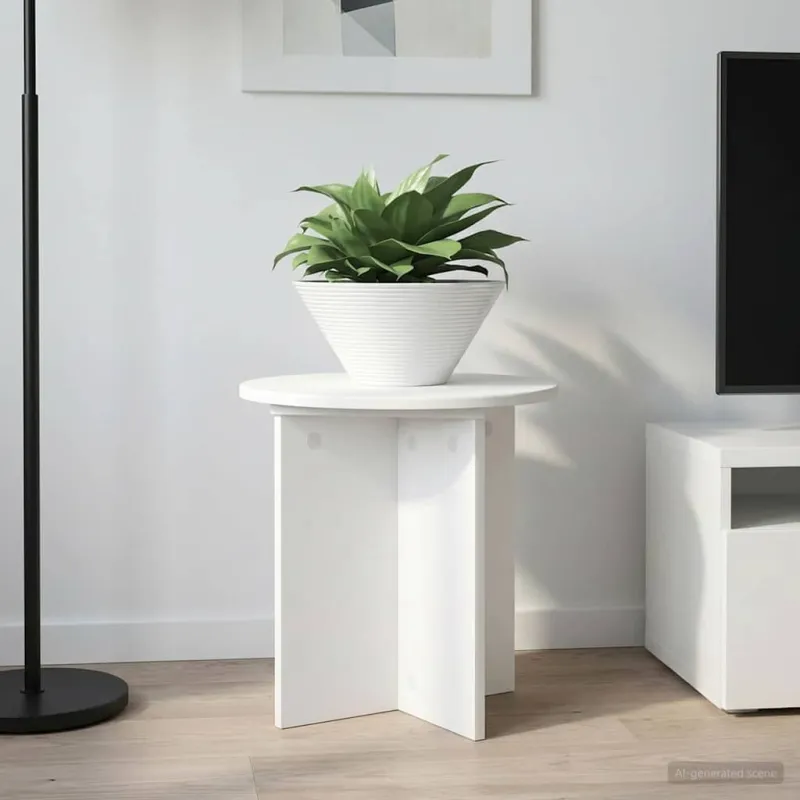 Augalų stovas 2 pcs Balta Ø40 x 40 cm Apdirbta mediena
