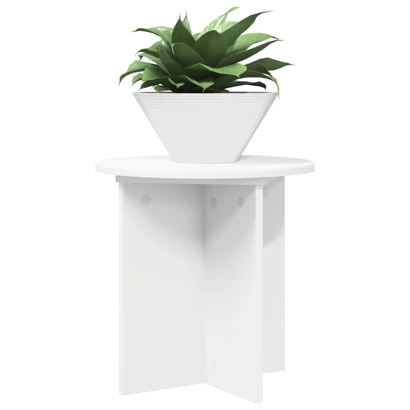 Augalų stovas 2 pcs Balta Ø40 x 40 cm Apdirbta mediena