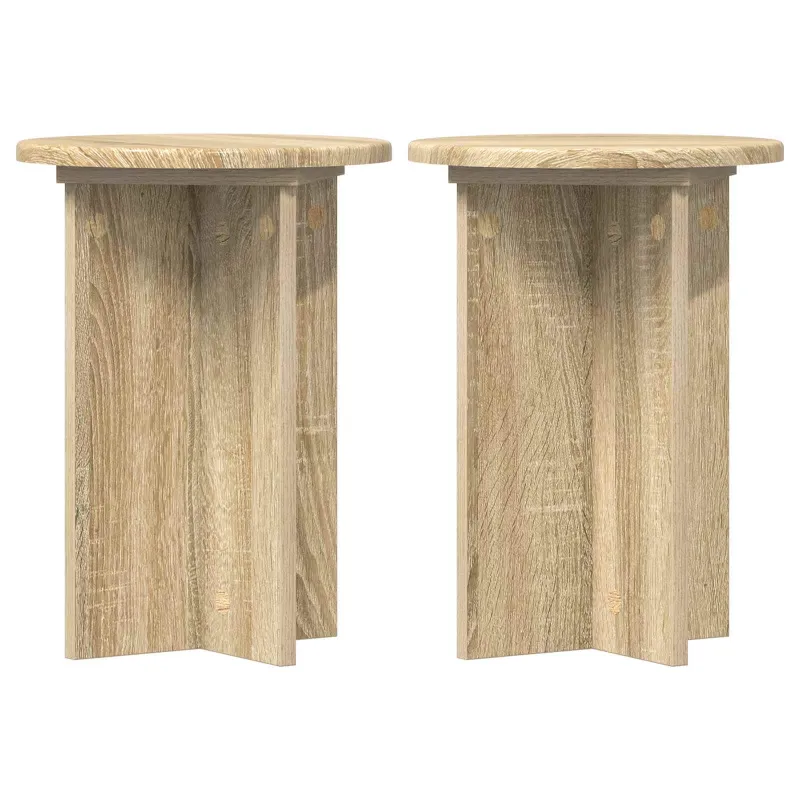 Augalų stovas 2 pcs Sonoma ąžuolas Ø29,5 x 40 cm