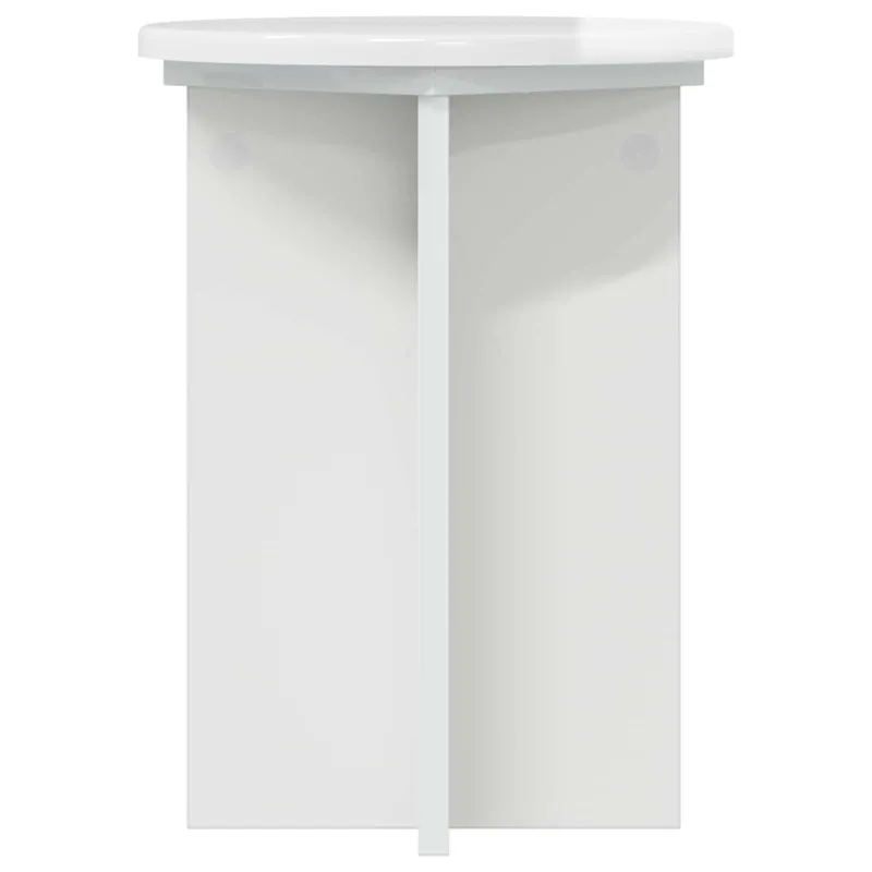 Augalų stovas 2 pcs Itin blizgi balta Ø29,5 x 40 cm