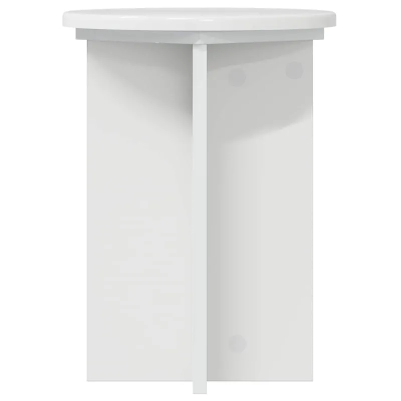 Augalų stovas 2 pcs Itin blizgi balta Ø29,5 x 40 cm