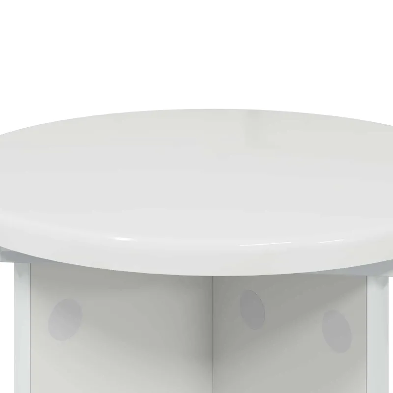 Augalų stovas 2 pcs Itin blizgi balta Ø29,5 x 40 cm