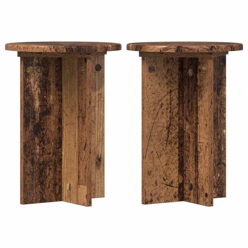 Augalų stovas 2 pcs Sendintos medienos Ø29,5 x 40 cm