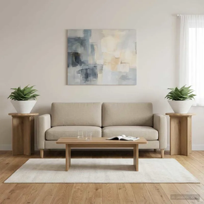 Augalų stovas 2 pcs Artisano ąžuolo Ø29,5 x 40 cm