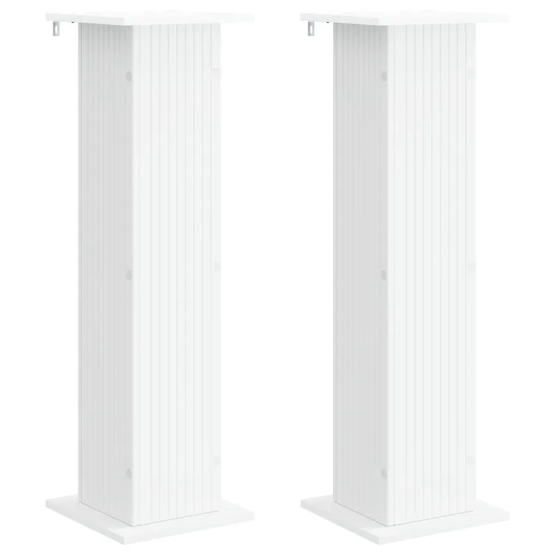 Augalų stovas 2 pcs Balta 30,5 x 30 x 100,5 cm Apdirbta mediena