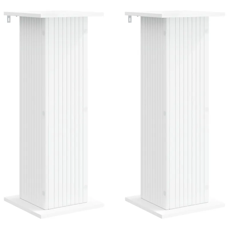 Augalų stovas 2 pcs Balta 30,5 x 30 x 80,5 cm Apdirbta mediena