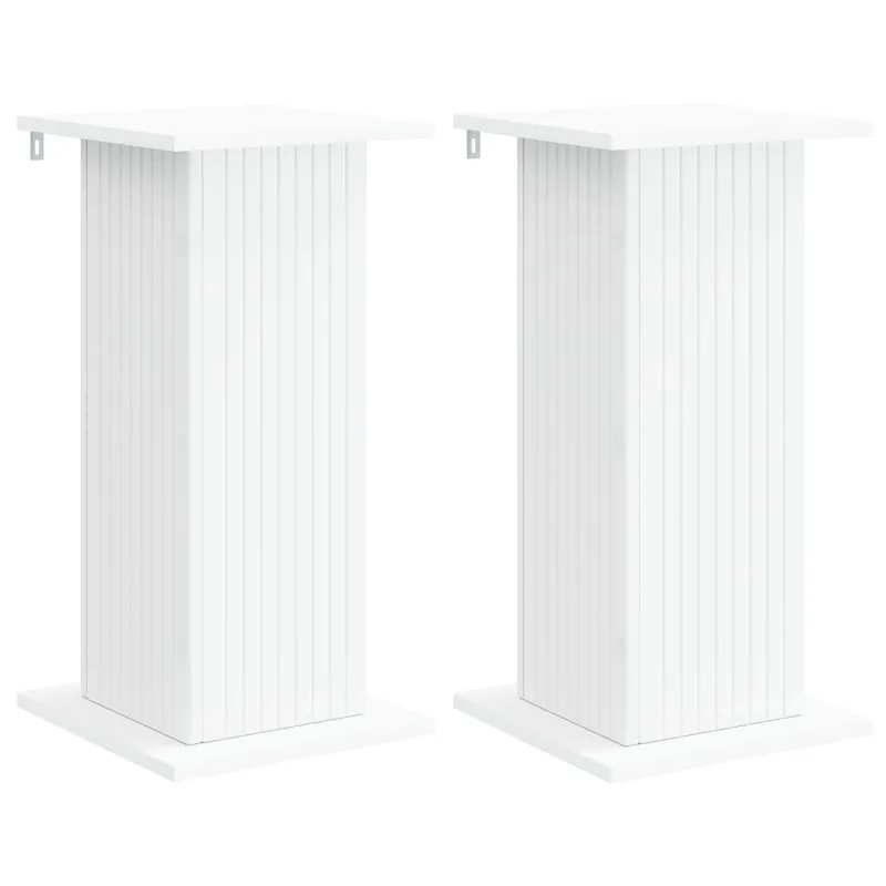 Augalų stovas 2 pcs Balta 30,5 x 30 x 60,5 cm Apdirbta mediena