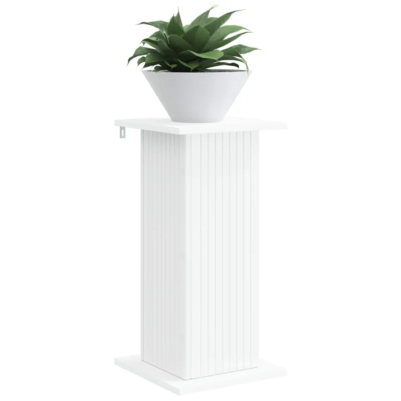Augalų stovas 2 pcs Balta 30,5 x 30 x 60,5 cm Apdirbta mediena