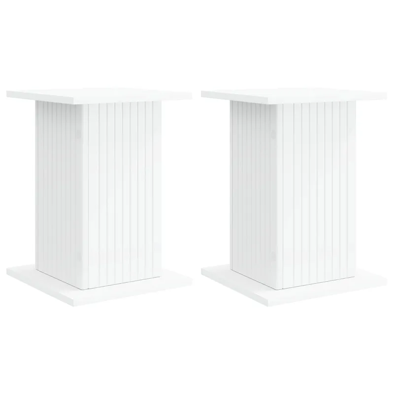 Augalų stovas 2 pcs Balta 30,5 x 30 x 43 cm Apdirbta mediena