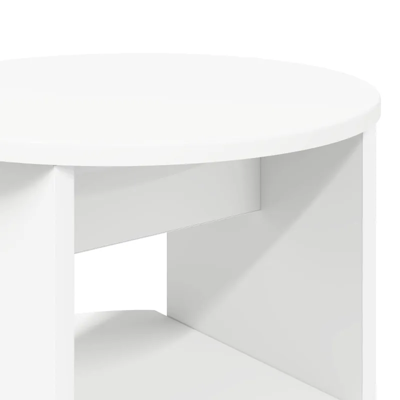 Šoninė spintelė 2 pcs Baltas Ø40 x 50 cm Dirbtinė mediena
