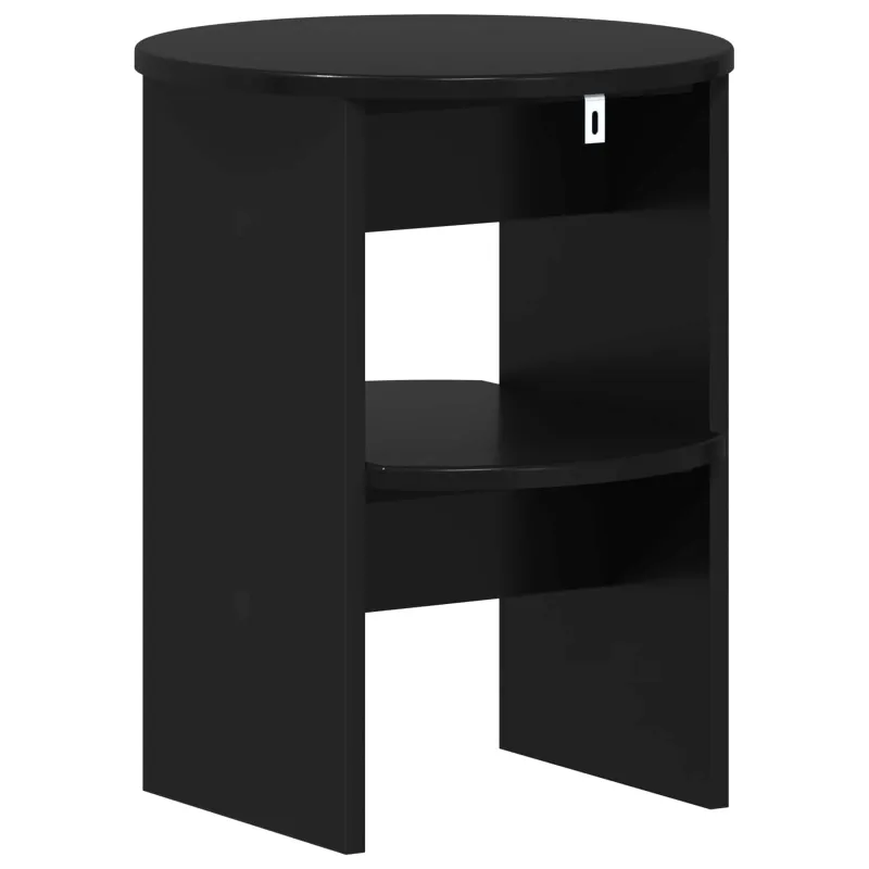 Šoninė spintelė 2 pcs Juodas Ø40 x 50 cm Dirbtinė mediena