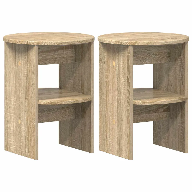 Šoninė spintelė 2 pcs Sonoma ąžuolas Ø40 x 50 cm