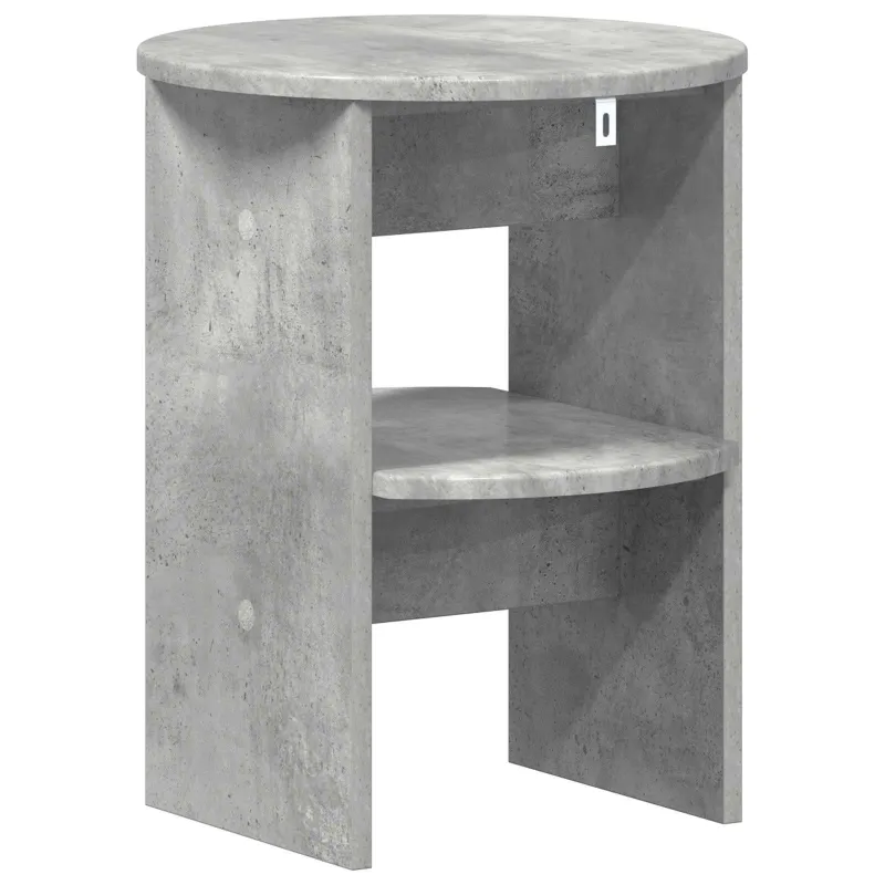 Šoninė spintelė 2 pcs Betono Pilka Ø40 x 50 cm Dirbtinė mediena