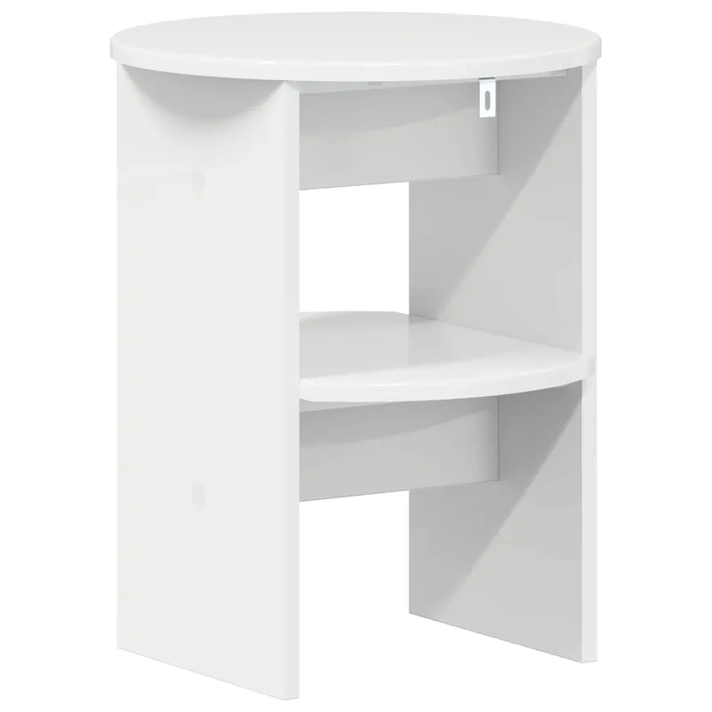Šoninė spintelė 2 pcs Aukšto Blizgesio Baltas Ø40 x 50 cm