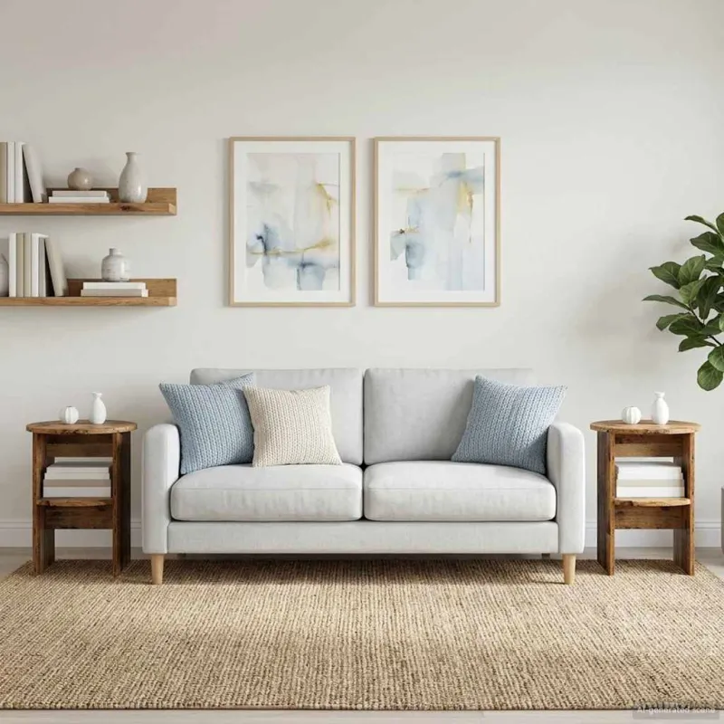Šoninė spintelė 2 pcs Senas medis Ø40 x 50 cm Dirbtinė mediena