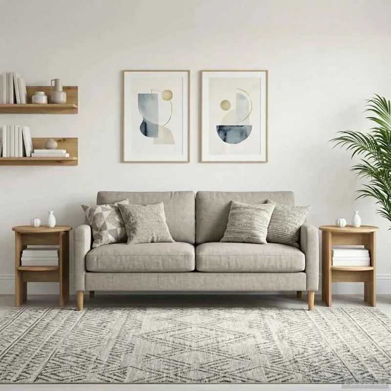 Šoninė spintelė 2 pcs Amatinė Ąžuolas Ø40 x 50 cm
