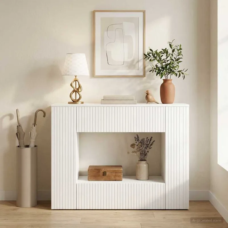 Konsolinis stalas Baltas 101 x 29 x 74 cm Dirbtinė mediena