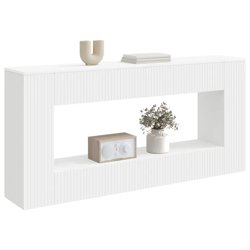 Konsolinis stalas Baltas 155 x 29 x 74 cm Dirbtinė mediena