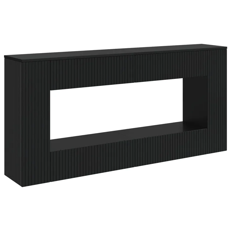 Konsolinis stalas Juodas 155 x 29 x 74 cm Dirbtinė mediena