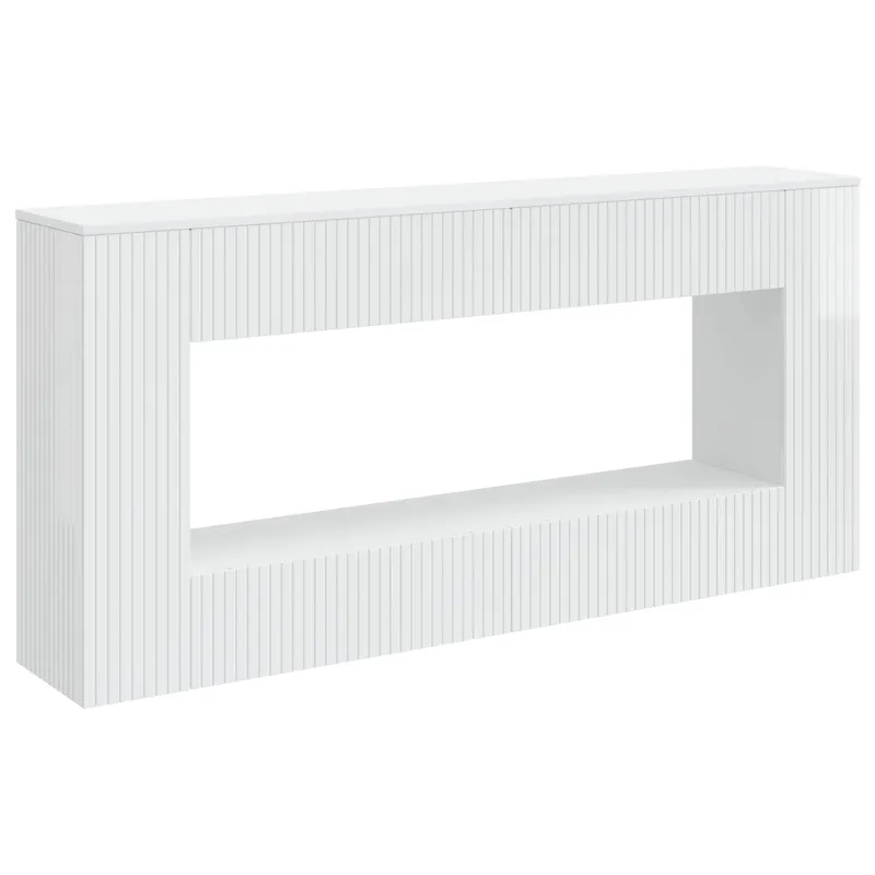 Konsolinis stalas Aukšto Blizgesio Baltas 155 x 29 x 74 cm