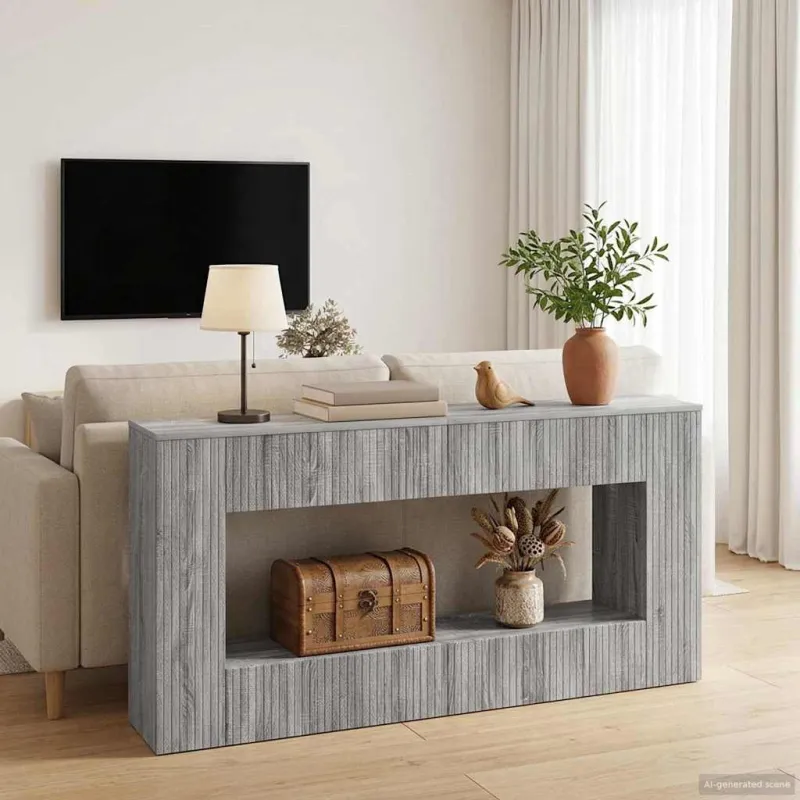 Konsolinis stalas Dryžuotas Pilka Sonoma 155 x 29 x 74 cm